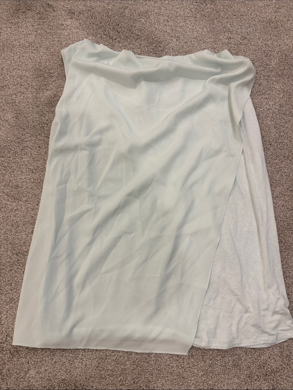 Light Mint Sheer Overlay Tank Top